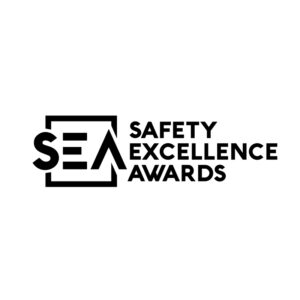 Logo of the Safety Excellence Awards (SEA) shows the text 